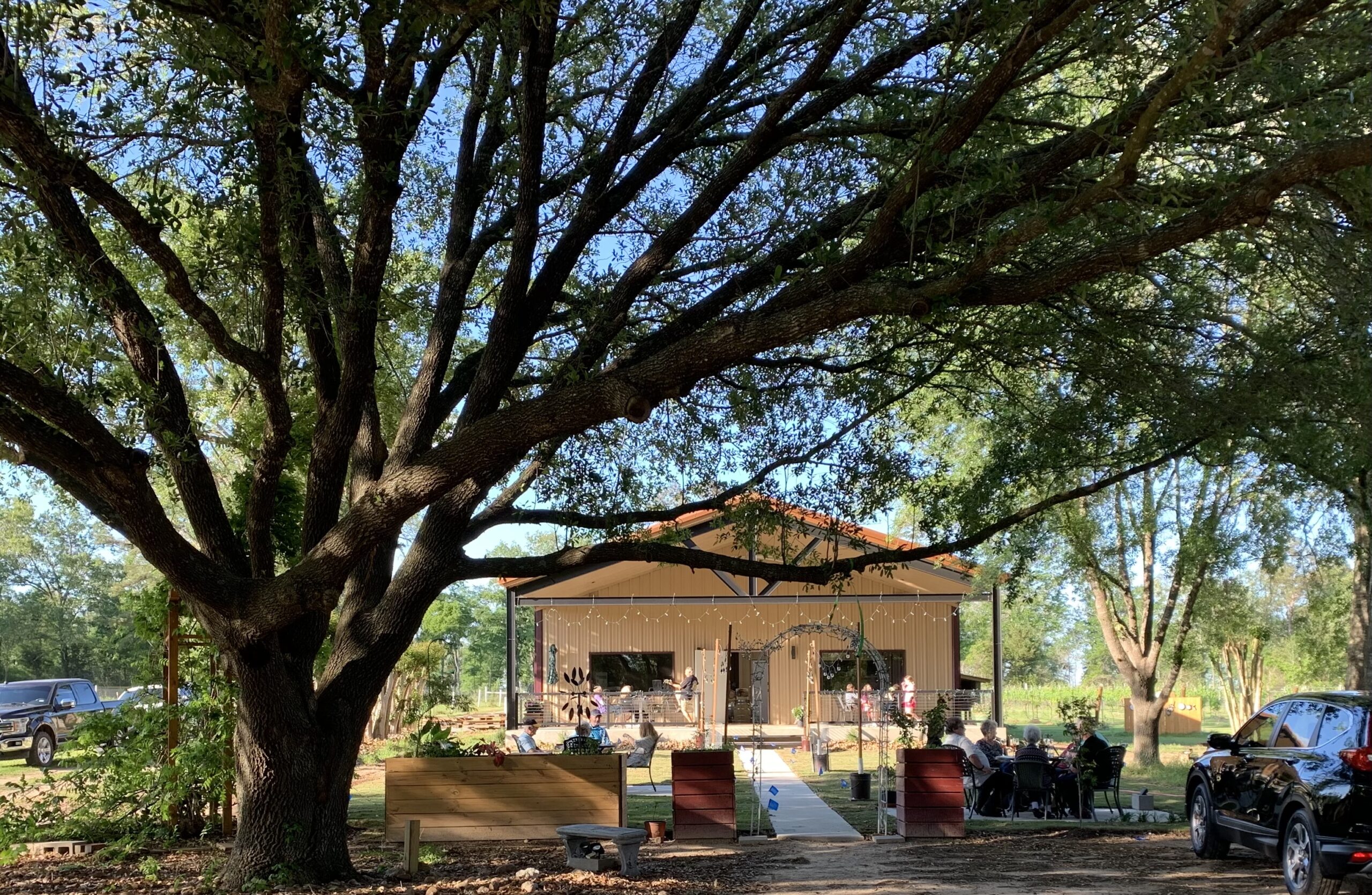 Front and Couryard Spring Winery & Vineyard New Waverly, Texas